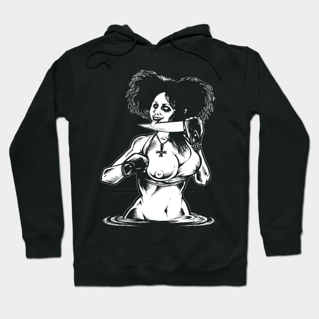 Knife Babe Hoodie by wildsidecomix